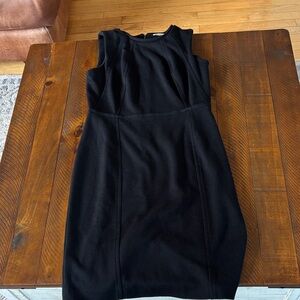 LOFT Elegant Black Sleeveless Mini Dress